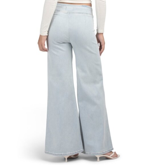 DRIFTWOOD JEANS Light Wash Pull On Wide Leg X Himalaya Jeans - Picture 2 of 2